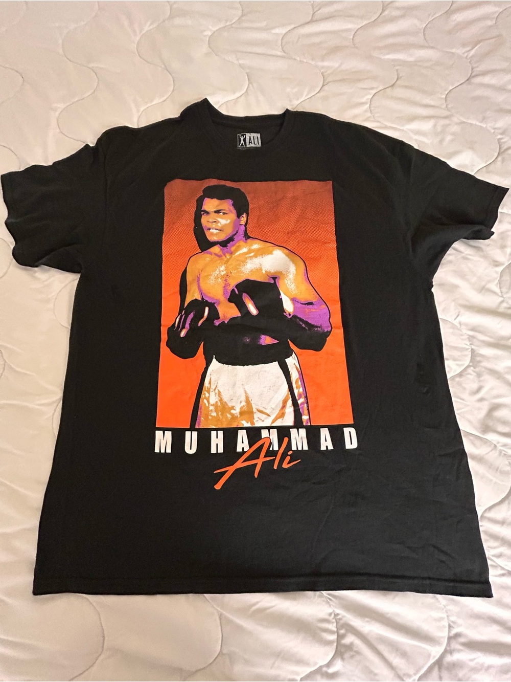 Muhammad Graphic Tee - Black with Orange Print